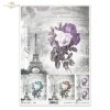 retro, wieża Eiffla, Paryż, Paris, stare napisy, list, kwiat, róża, róże, R740, Eiffel Tower, Paris, old lettering, letter, flower, rose, Eiffelturm, Paris, Paris, alter Schriftzugt, Brief, Blume, Rose, Torre Eiffel, París, letra antigua, carta, flor, ros